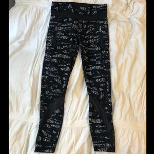 Lululemon leggings - size 4 - black and light grey